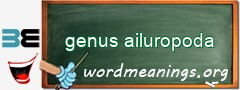 WordMeaning blackboard for genus ailuropoda